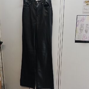 Pistola Black Flare Leather Jeans